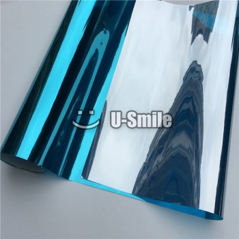 VLT 15% Blue One Way Reflective Window Tint Film For Glass Buliding Home Office Size:1.52*30m/Roll
