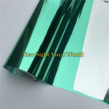 VLT 15% Green-Silver Mirror Window Vinyl Film For Glass Tint Buliding Home Office Size:1.52*30m/Roll