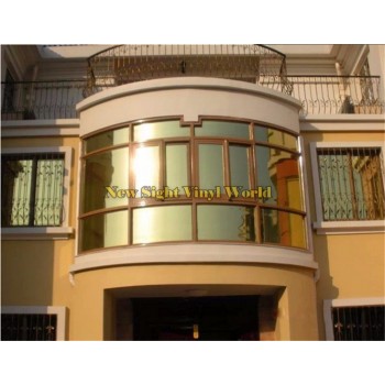 VLT 15% Gold-Silver Window Tinting Film For Buliding Home Office Size:1.52*30m/Roll