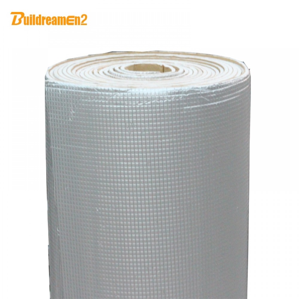 Buildreamen2 1000cm x100cm Car Truck Cover Heat Shield Sound Insulation Deadener Aluminum Foil Material Cotton Deadening
