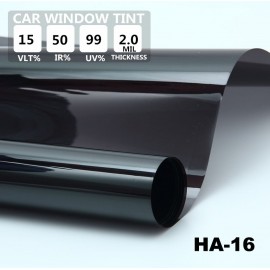 1.52x30M 5FTx98FT VLT15% IR50% UV Rejection 99% Car Window Tint Film Roll High Quality UV Rejection Solar Film Protection Foil