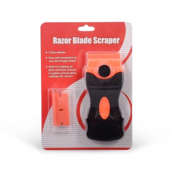 EHDIS Plastic Razor Scraper+5pcs Razor Blades Window Tint Tool Foil Film Glue Air Bubble Removal Clean Squeegee Car Sticker Tool