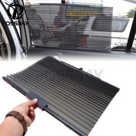 POSSBAY Black Window Sunshade Retractable  Window Car Sun Shade Curtain Windshield Sunshade Shield Cover Mesh Visor Shield