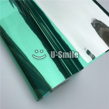 VLT 15% Green-Silver Mirror Window Film Foil For Glass Tint Buliding Home Office Size:1.52*30m/Roll