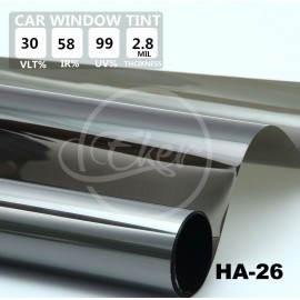 Black 1.52x30M 5FTx98FT VLT30% IR58% UV Rejection 99% Car Window Tint Film Roll High Quality UV Rejection Solar Film