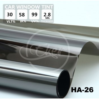 Black 1.52x30M 5FTx98FT VLT30% IR58% UV Rejection 99% Car Window Tint Film Roll High Quality UV Rejection Solar Film