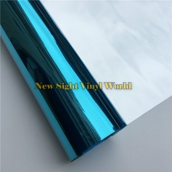 VLT 15% Blue Solar Window Foil Vinyl For Glass Buliding Home Office Size:1.52*30m/Roll