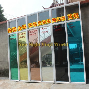 VLT 15% Blue Solar Window Foil Vinyl For Glass Buliding Home Office Size:1.52*30m/Roll