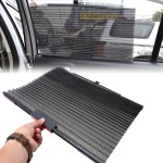 Universal 1PCS Black Car Side Window Sun Shade Mesh Cover Visor Shield Windshield Retractable Car Window Curtain Interior Parts