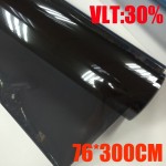 VLT 30%/ Roll 76cm*300cm/Lot  Light Black Car Window Tint Film Glass 2 PLY Car Auto House Commercial Solar Protection Summer