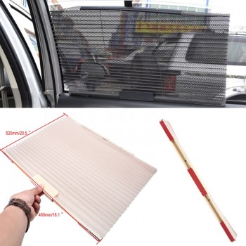 POSSBAY Retractable Car Sun-shading Shades Beige Side Window Curtain Mesh Sun Visors For Car Interior Product Window Film