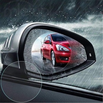 2Pcs Car Rain Film Rearview Mirror Protective Film Anti Fog Membrane Anti-glare Waterproof Rainproof Car Mirror Window Clear