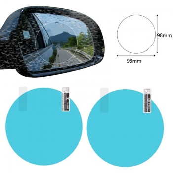 2Pcs Car Rain Film Rearview Mirror Protective Film Anti Fog Membrane Anti-glare Waterproof Rainproof Car Mirror Window Clear
