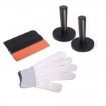 EHDIS 4pcs Car Wrap Vinyl Tool Kit Magnet Holder Squeegee Gloves Window Tint Foil Film Fix Tool Car Sticker Wrapping Accessories