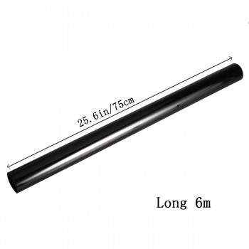 75cmx6M Car Van Window Tint Film Universal Fit for PrivacySun Glare Heat Reduction (Light Black)
