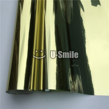 VLT 15% Gold-Silver Solar Window Tint Film For Buliding Home Office Glass TINT Size:1.52*30m/Roll
