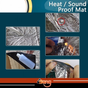 100*100cm Car-Styling  10mm Thick Fender/Bonnet/Hood Heat Killer Noise Deadener Sound Insulation Muffler Shield Mat Foil Front