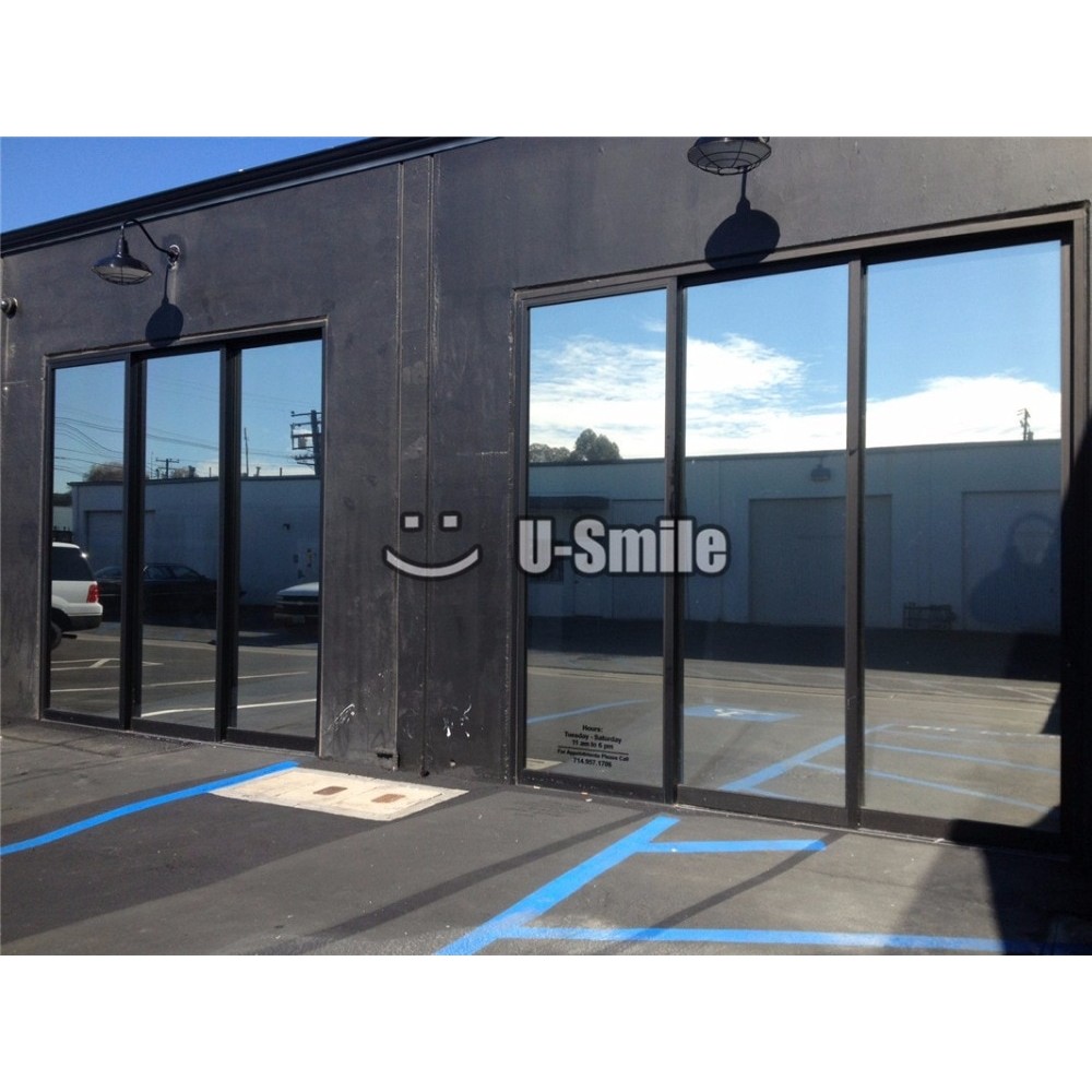 VLT 15% Mirror Window Film Tint For Buliding Home Office Glass Size:1.52*30m/Roll