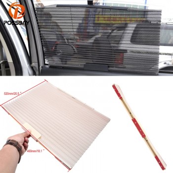 POSSBAY Beige Universal Car Window Curtain Side Window Sun Shade Cover Mesh Visor Shield Screen Retractable Windshield Sunshade