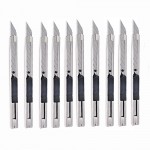FOSHIO 10pcs Safety Lockable Art Knife Set Office School Home Paper Cutter Car Sticker Vinyl Carbon Film Car Wrap Cutting Tool