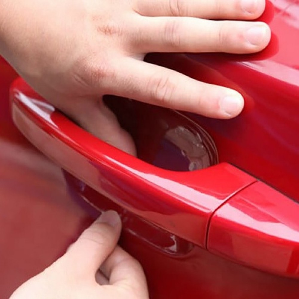 4pcs/set Universal Invisible Clear Adhesive Car Door Handle Paint Scratch Protection Film Sheet