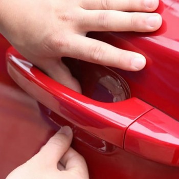 4pcs/set Universal Invisible Clear Adhesive Car Door Handle Paint Scratch Protection Film Sheet