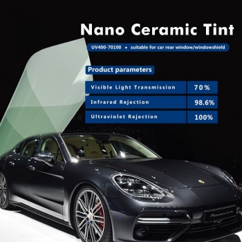 2 Mil 100% UV 70% VLT Auto Caramp;Home Window Tints Nano Ceramic Vinyl Tint Window Film Size 152cm x 300cm