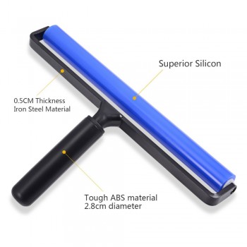 EHDIS 12 Inch Silicone Rubber Roller Squeegee Vinyl Film Car Wrap Water Wiper Scraper Sticker Old Glue Remover Window Tints Tool