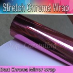 Pink Stretchable Chrome Mirror Car Wrap PROTWRAPS  Film Full Car COVERING Styling foil with air Bubble Free Size:1.52*20M/Roll