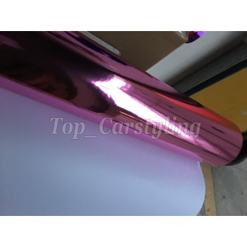 Pink Stretchable Chrome Mirror Car Wrap PROTWRAPS  Film Full Car COVERING Styling foil with air Bubble Free Size:1.52*20M/Roll