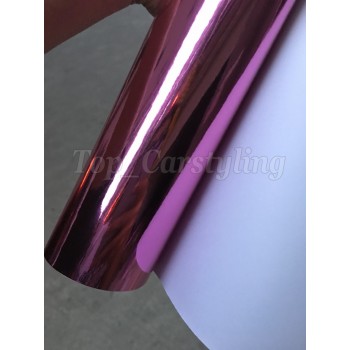 Pink Stretchable Chrome Mirror Car Wrap PROTWRAPS  Film Full Car COVERING Styling foil with air Bubble Free Size:1.52*20M/Roll