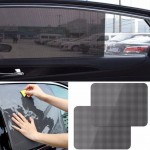 Auto Car 2Pcs Black Side Car Sun Shades Rear Window Sunshades Cover Block Static Cling Visor Shield Screen Interior Accessories