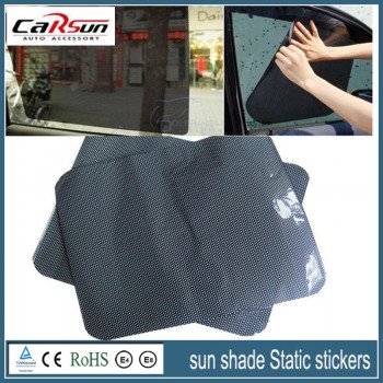 38*42cm 2 Tablets Air Black Grid Car Sun Shade Static Stickers Ultraviolet-Proof Sunscreen Insulation Summer light Transmission