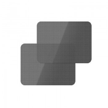 38*42cm 2 Tablets Air Black Grid Car Sun Shade Static Stickers Ultraviolet-Proof Sunscreen Insulation Summer light Transmission