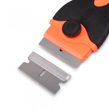 FOSHIO Car Wrap Window Tint Tool Glass Oven Paint Clean Razor Scraper Tape Glue Car Sticker Removing Squeegee+20pcs 1.5 Blade