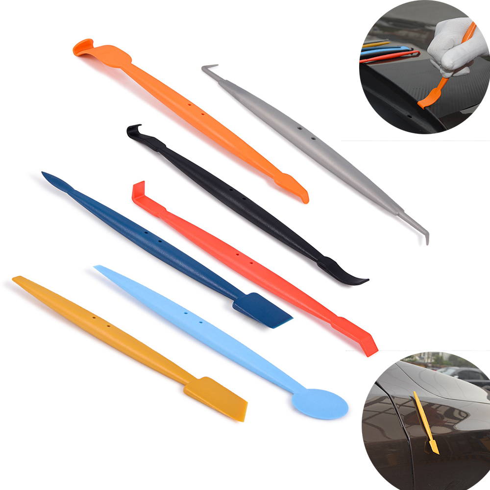 EHDIS 7pcs Window Tint Car Wrapping Magnetic Foil Squeegee Kit Vinyl Film Edge Wrap Scraper Magnet Vehicle Sticker Styling Tools