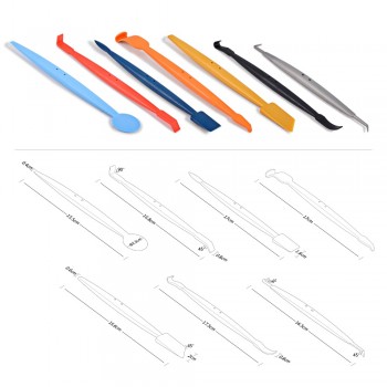 EHDIS 7pcs Window Tint Car Wrapping Magnetic Foil Squeegee Kit Vinyl Film Edge Wrap Scraper Magnet Vehicle Sticker Styling Tools