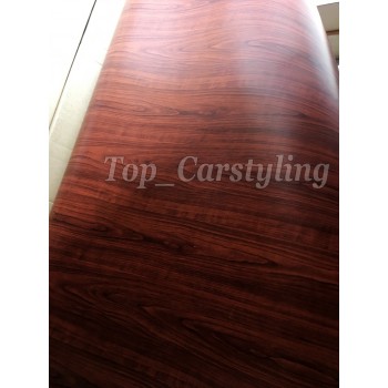 Dark Teak Wood Grain Textured Vinyl Wrap Sticker Decal Sheet Film Car  Woodgrain With Air bubble Free  1.52x20m/Roll