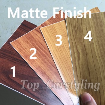 Dark Teak Wood Grain Textured Vinyl Wrap Sticker Decal Sheet Film Car  Woodgrain With Air bubble Free  1.52x20m/Roll