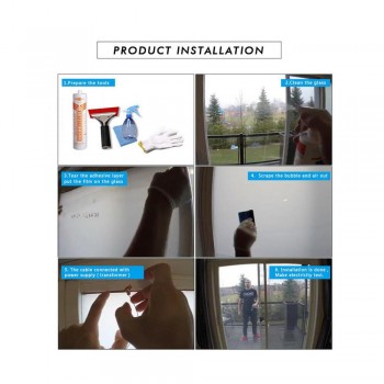 A4 Size/210*297mm PDLC Sample Electronic Car Smart Film PDLC Switchable Smart Film Electric Smart Glass Film-Building window