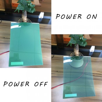PDLC Switchable smart film sample is about 21cm*29.7cm or 8 * 11 for A4 size for rear projection screen film Green