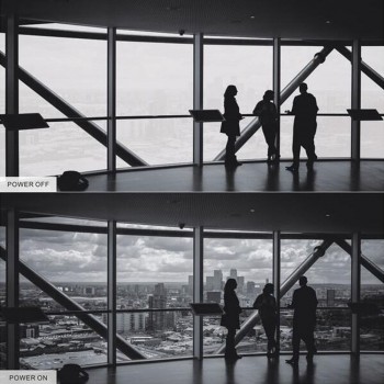 120x100cm PDLC White Smart Film Electrochromic Film Switchable Glass Vinyl +220v/110v power transformer