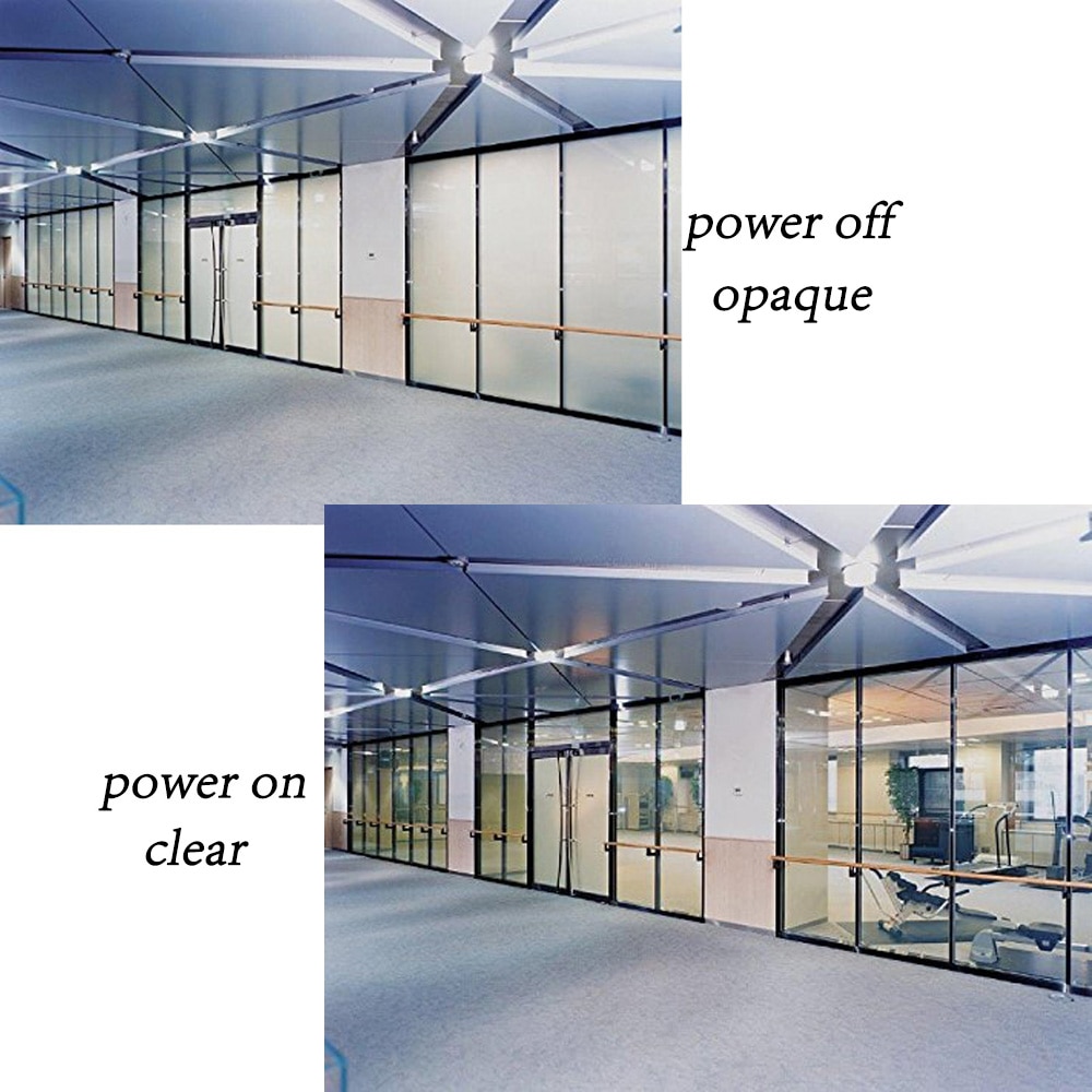 1195mm x 205mm Smart PDLC Tint Film White to Opaque Sample High quality Tinting Film