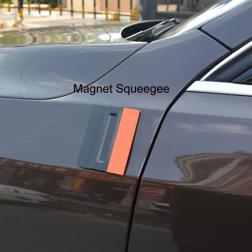 EHDIS Magnetic Suede Edge Felt Squeegee Vinyl Film Car Wrap Snow Scraper Brush Squeegee Window Tints Tools Sticker Glue Remover
