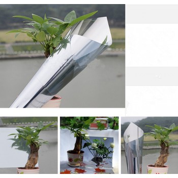 Mirror Silveramp;Silver 20% VLT Solar Reflective Window Film Privacy Tint Decoration Waterproof 70cm x 500cm