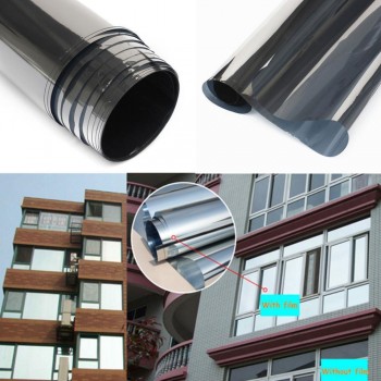 Mirror Silveramp;Silver 20% VLT Solar Reflective Window Film Privacy Tint Decoration Waterproof 70cm x 500cm