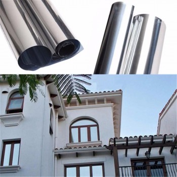 Mirror Silveramp;Silver 20% VLT Solar Reflective Window Film Privacy Tint Decoration Waterproof 70cm x 500cm