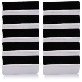 EHDIS 10pcs White Fabric Felt Squeegee Vinyl Car Film Wrap Scraper Window Tinting Tool Auto Car Stickers Wrapping Tools 10*4.6cm