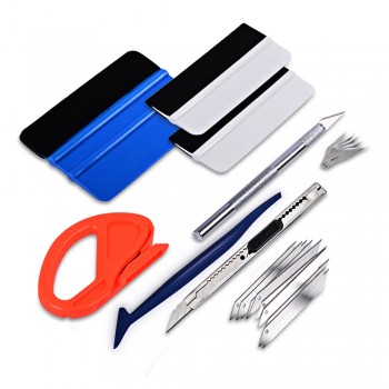 EHDIS Car Wrap Vinyl Film Foil Tool Kit Felt Squeegee Scraper Window Tinting Sticker Tools Art knife With Handle Squeegee