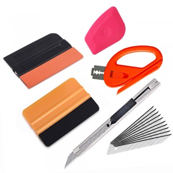 FOSHIO Car Accessories Kit Window Tint Carbon Foil Squeegee Car Stickers Tool Set Vinyl Wrap Film Knife Cutter Magnet Scraper